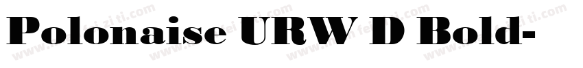 Polonaise URW D Bold字体转换